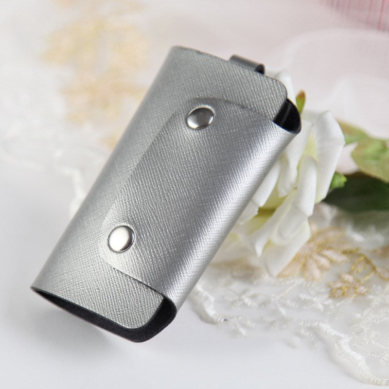 Plaid PU Leather Key Case & Clutch – Premium Compact Wallet Organizer