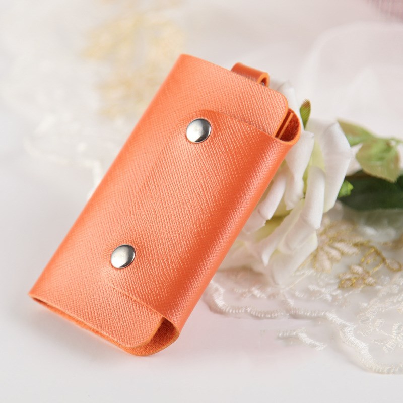 Plaid PU Leather Key Case & Clutch – Premium Compact Wallet Organizer