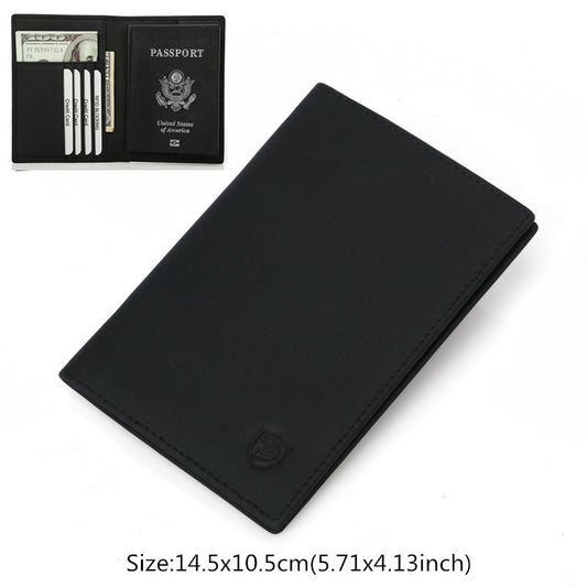First-Layer Cowhide Passport & Boarding-Pass Wallet — Premium Leather Travel Organizer