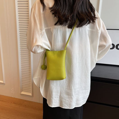 Mini Phone Crossbody Bag – Compact PU Leather Small Shoulder Pouch