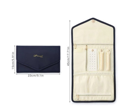 Large Capacity Jewelry Storage Bag – Portable PU Organizer for Rings, Earrings & Necklace