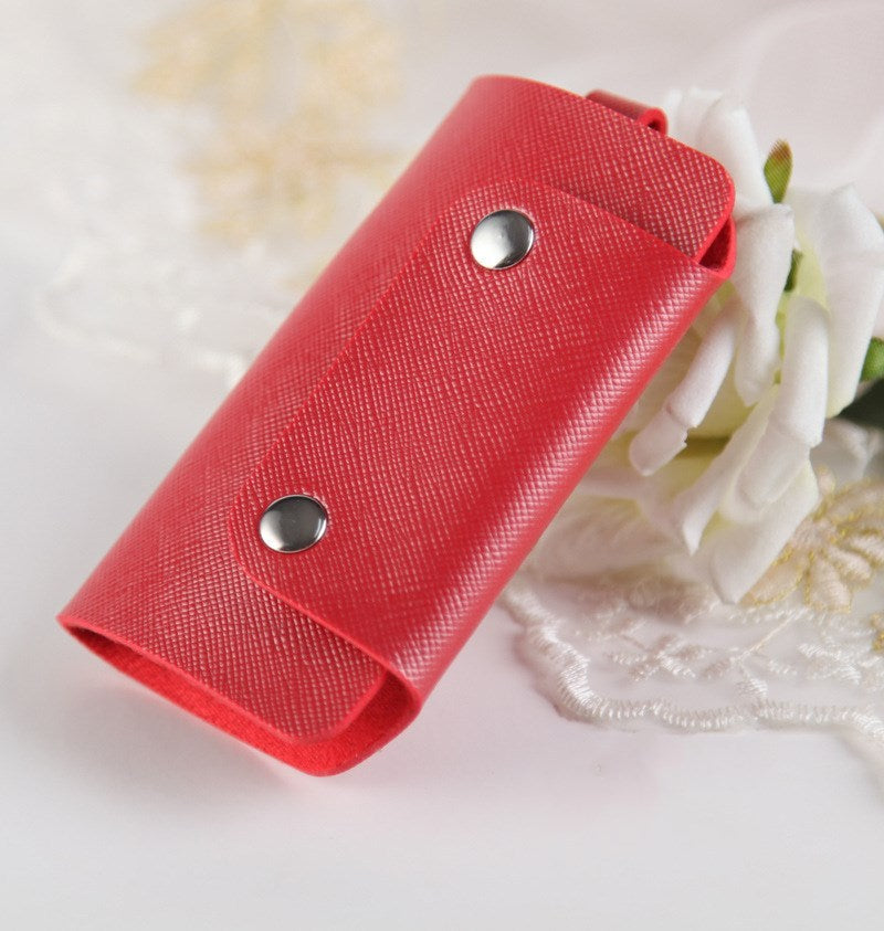 Plaid PU Leather Key Case & Clutch – Premium Compact Wallet Organizer