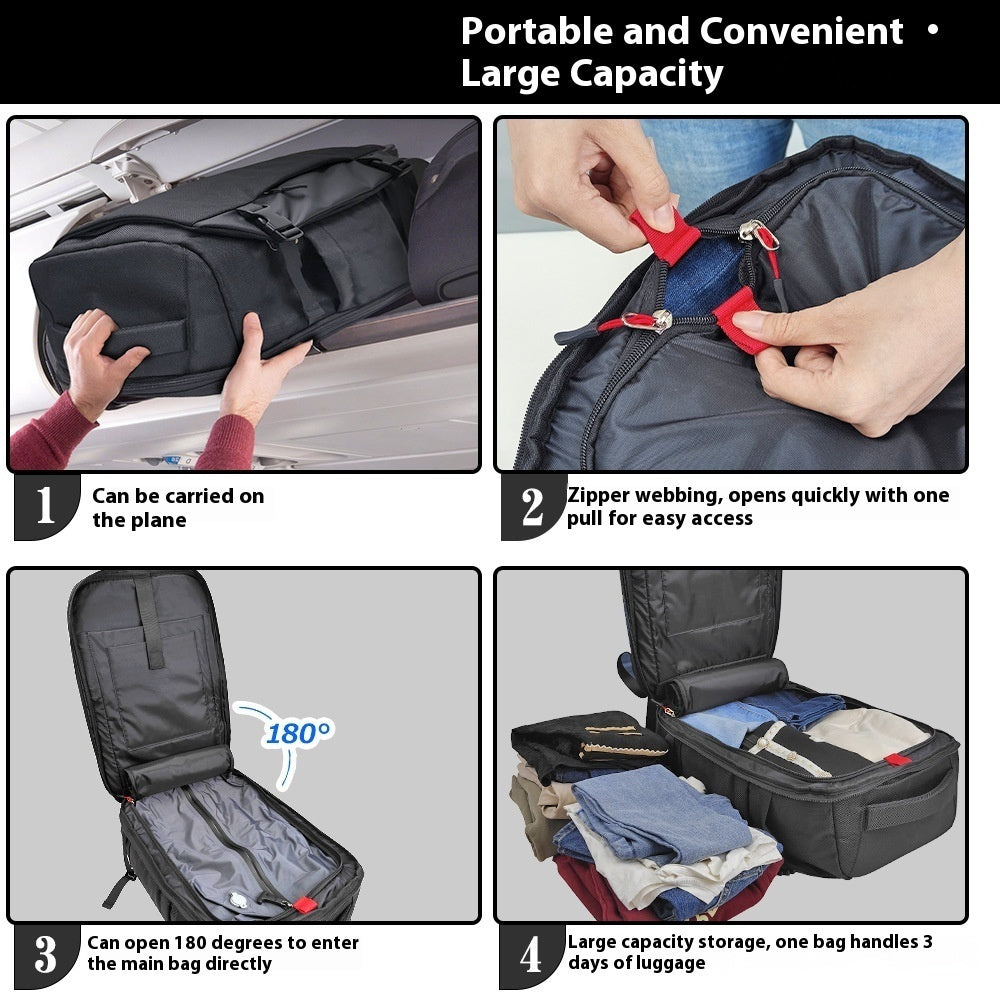 Expandable Vacuum-Compression Travel Backpack – Smart Space-Saving Carry-On