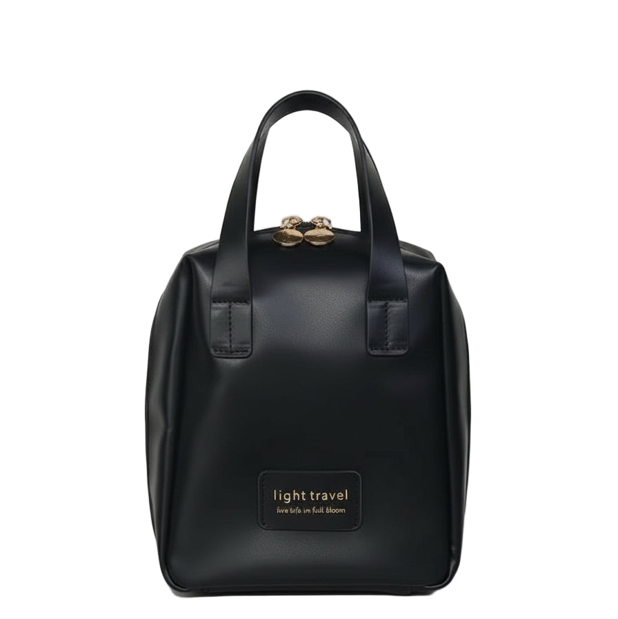 Black Travel Cosmetic Travel Organizer by B & P Atelier