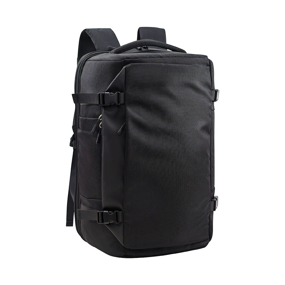 Vacuum compression travel backpack in minimalist design by B & P Atelier