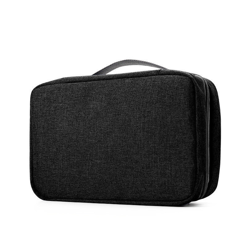 Waterproof PU toiletry travel bag in black by B & P Atelier