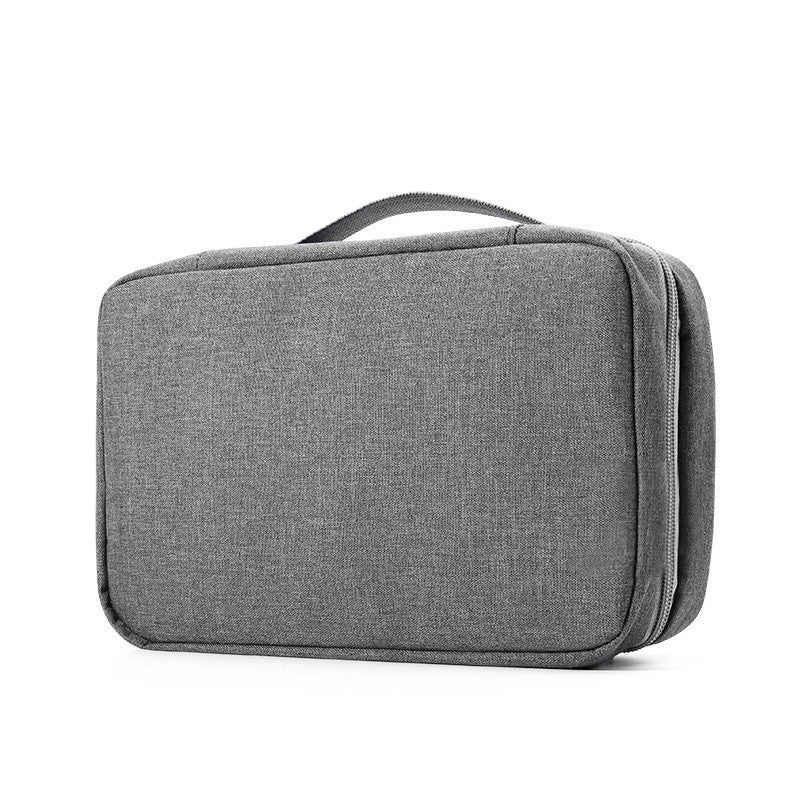 Waterproof PU toiletry travel bag in grey by b & P Atelier