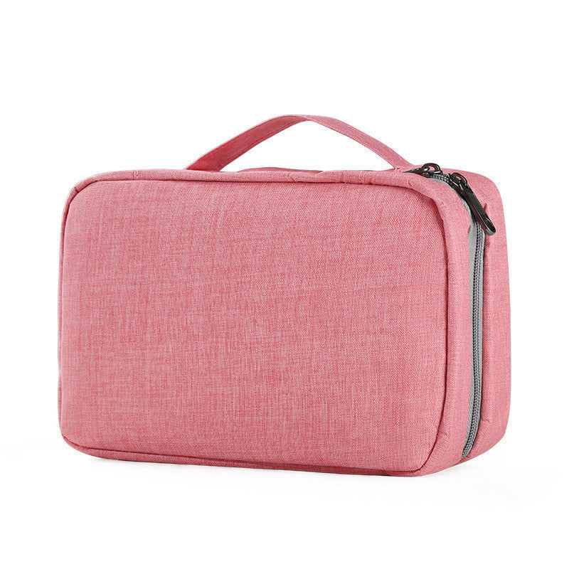 Waterproof PU toiletry travel bag in Salmon by B & P Atelier
