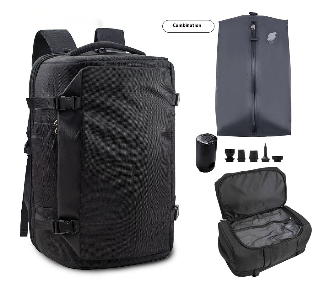 Expandable Vacuum-Compression Travel Backpack – Smart Space-Saving Carry-On