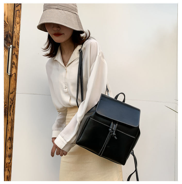 Mini soft-leather look backpack PU leather